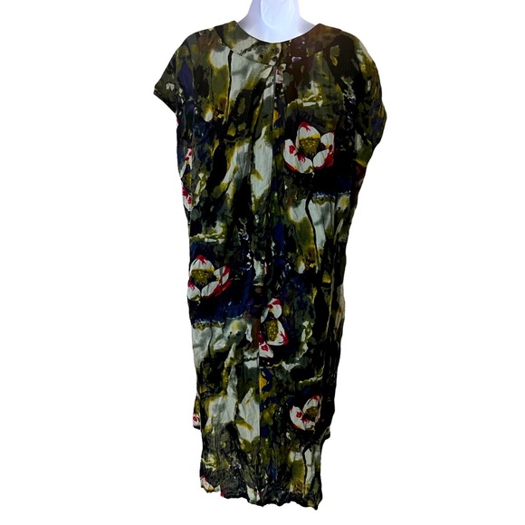 Patrizia Luca Milano Floral Print Tunic Dress with Pockets - Size O/S (One Size) - Picture 4 of 4
